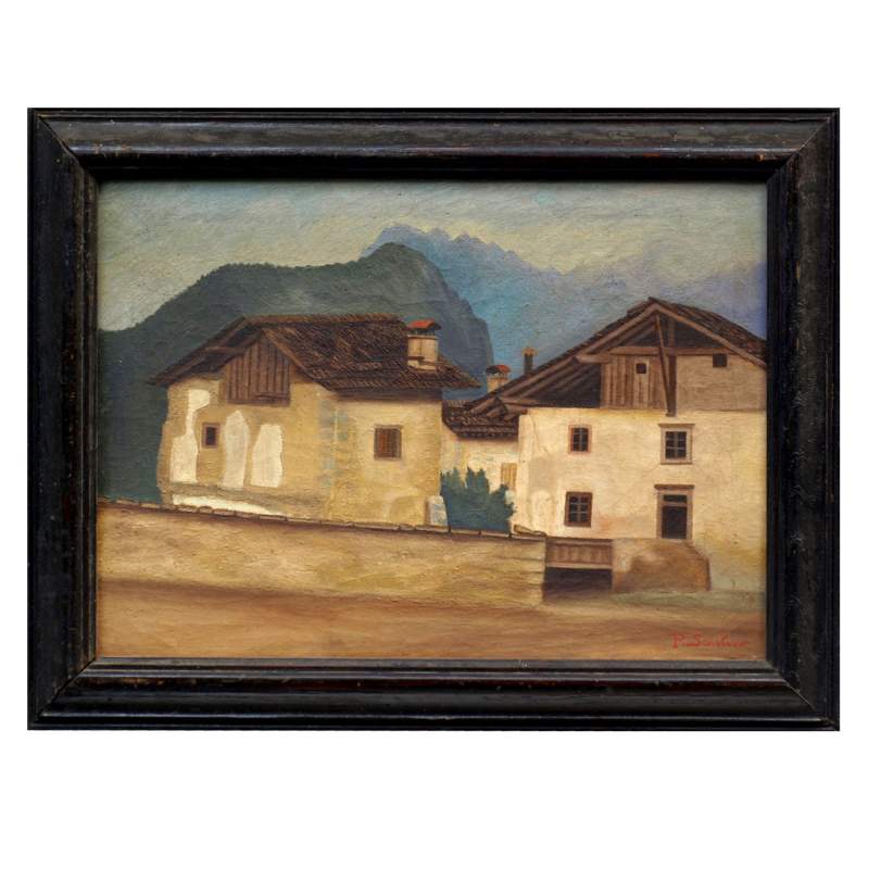 Pio Santini,  Paesaggio , olio su tela, cm.32x45