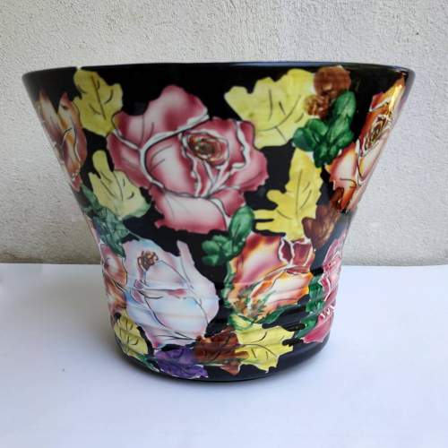 Giuseppe Zanetti Treviso | vaso conico | decoro a fiori | h.cm. 20x26 |anni 1910/20