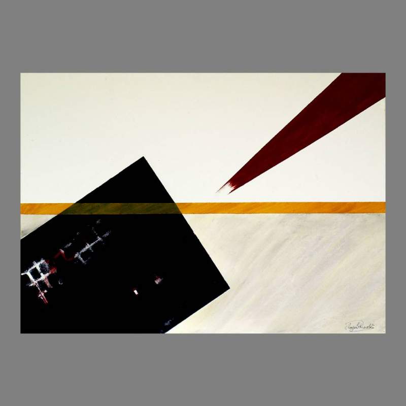 Angelo Rinaldi| "Astratto AR 7"| acrilico su faesite| h.cm. 50x70| anno 2013